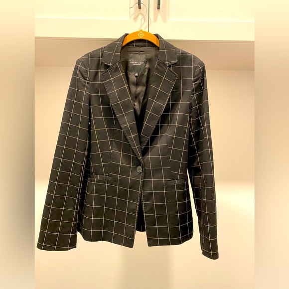 RACHEL Rachel Roy Jackets & Blazers - Rachel Roy Black Blazer with white window pane pattern Size 2.